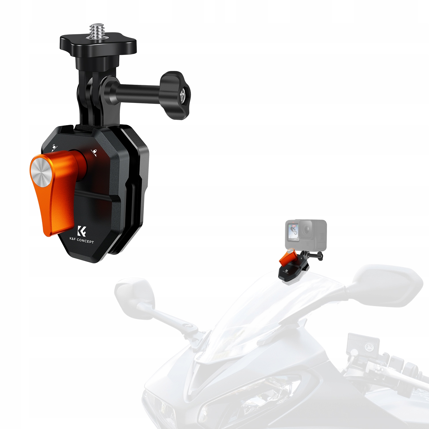 Uchwyt Klips Mocowanie Zacisk na Szybę Owiewkę Motor Skuter do GoPro 1/4''