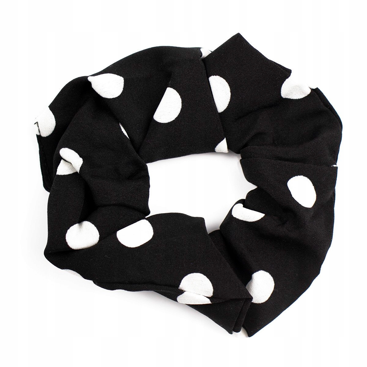 

Gumka do włosów frotka Scrunchies kropki Czarna