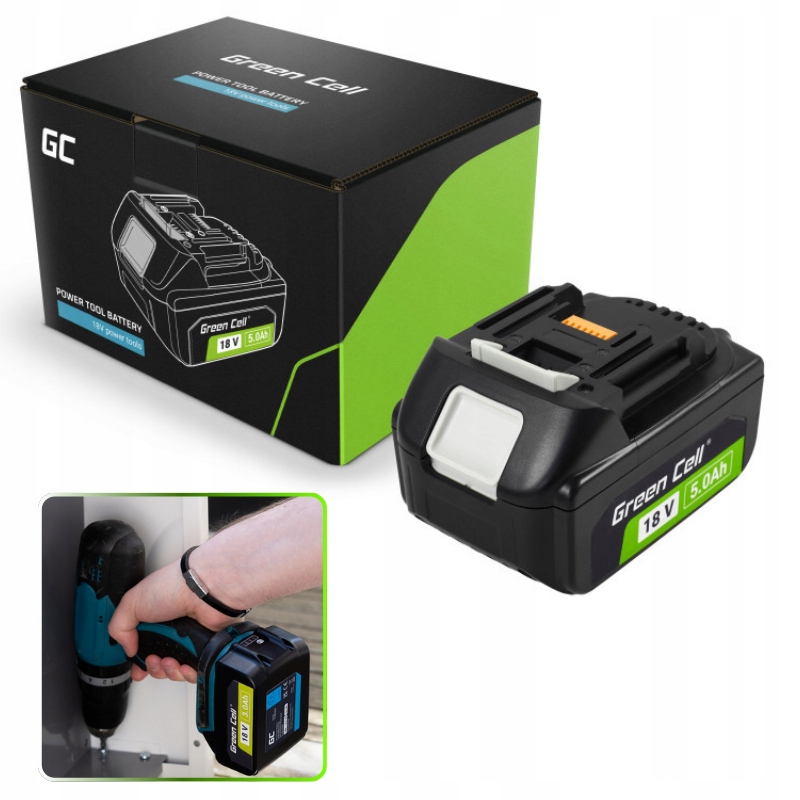 GreenCell Bateria Li-Ion BL1850B 18V 5Ah do elektronarzędzi Makita