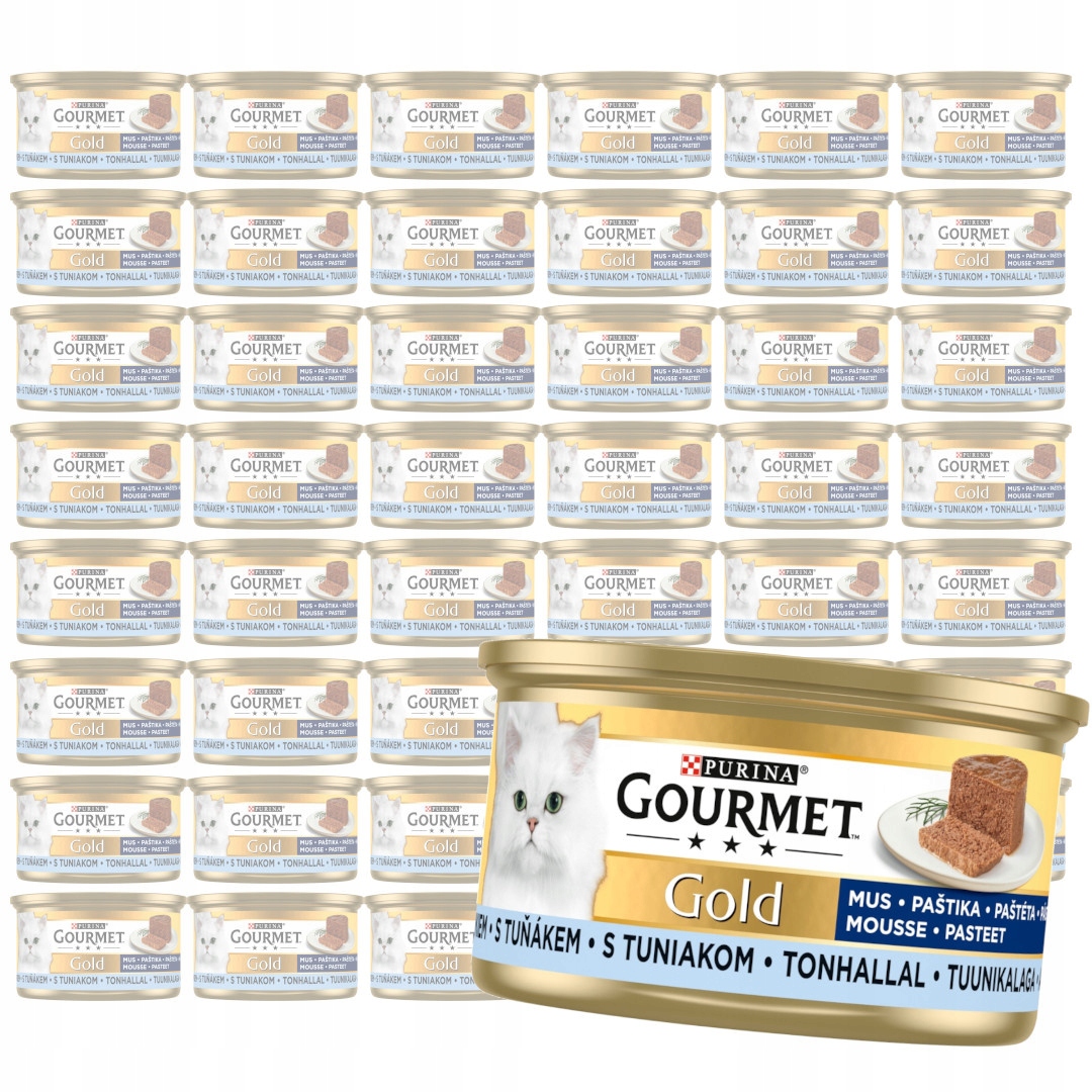 Purina Gourmet Gold Pěna s tuňákem Mokré Krmivo Pro Kočky 48x85 g