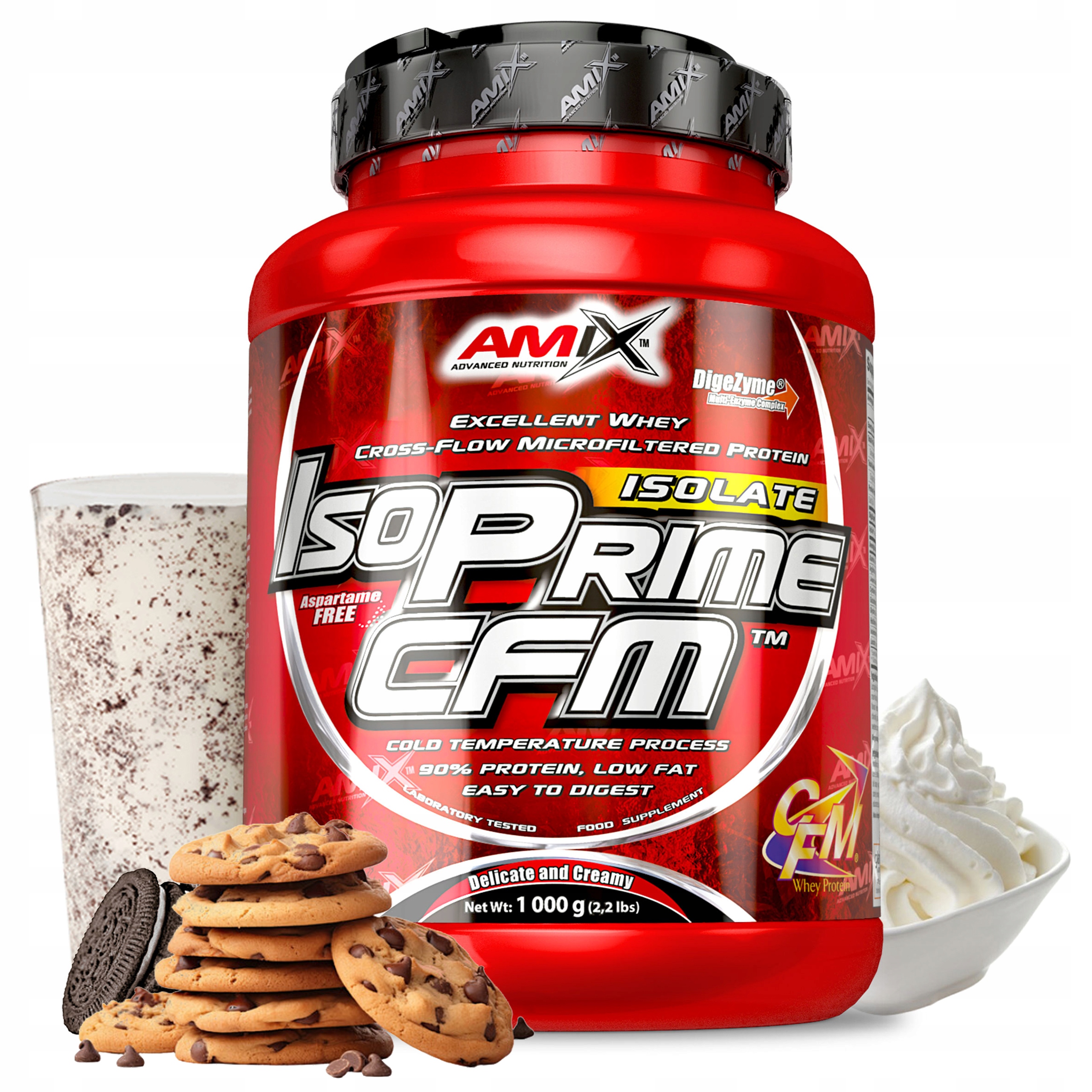 Proteinový izolát Wpi 90 procent Cfm 1 kg příchuť sušenka s krémem