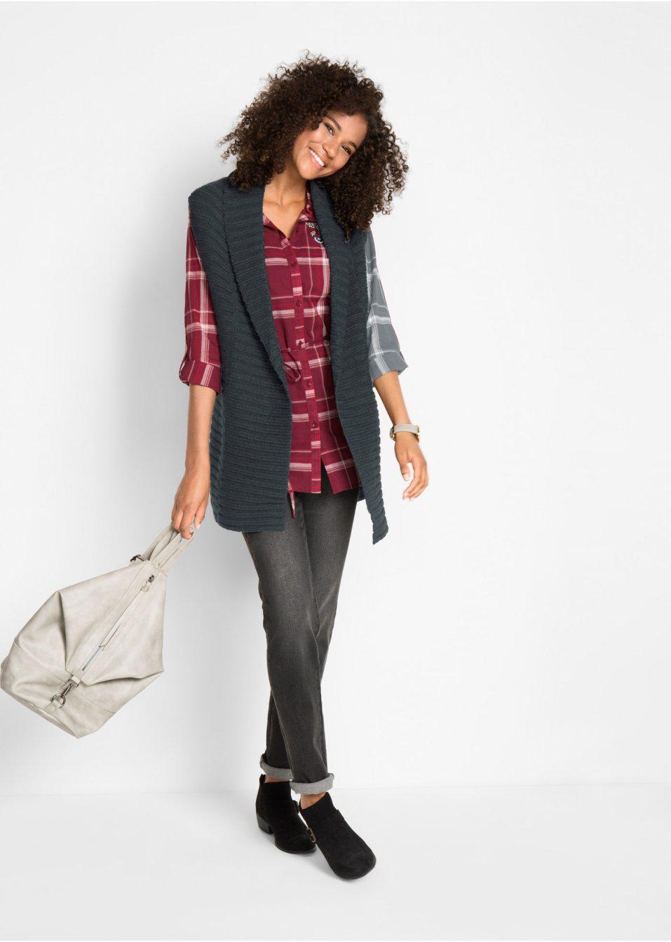 CZARNA KAMIZELKA Z DZIANINY__52 Płeć kobieta