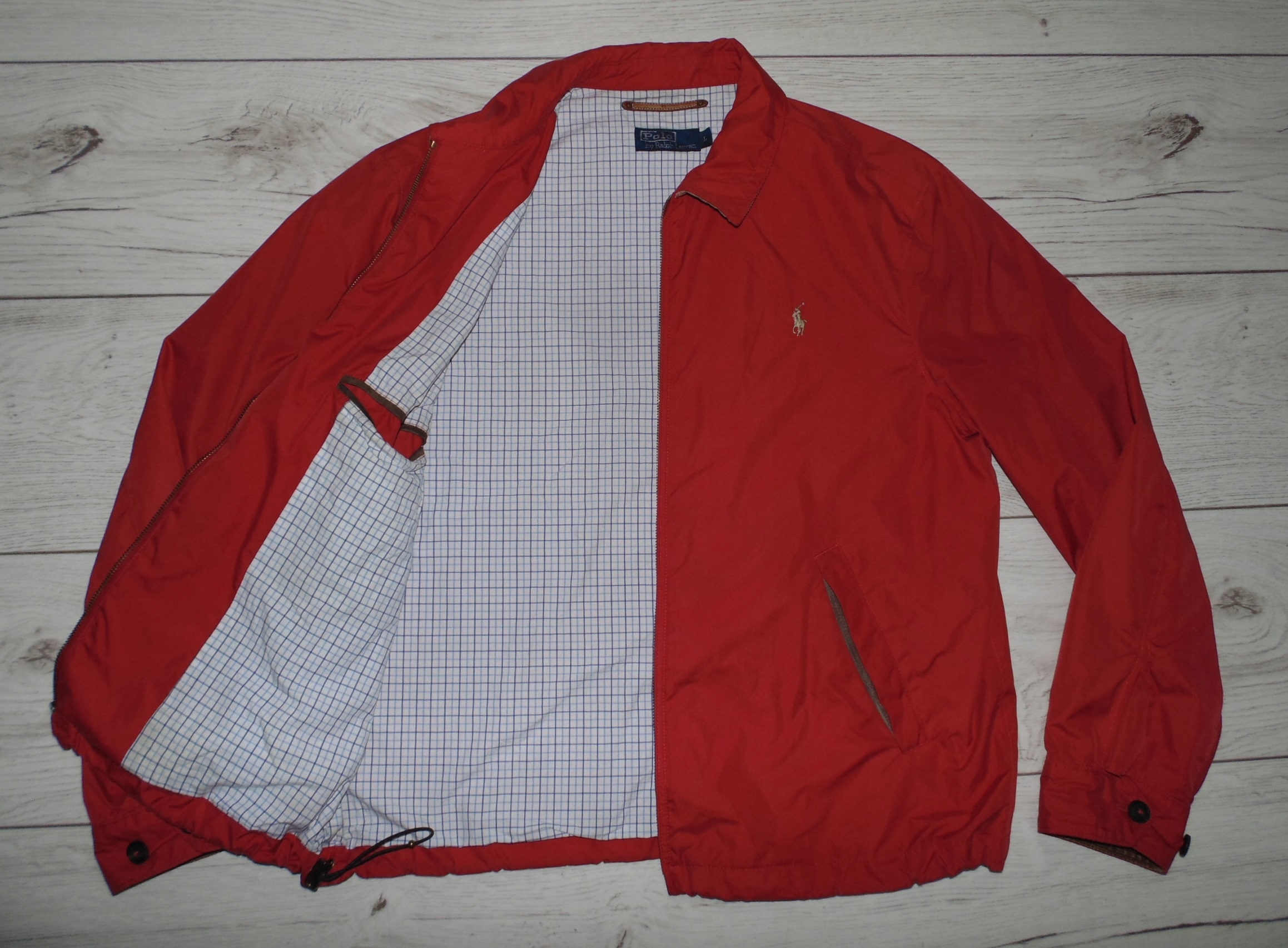 RALPH LAUREN KURTKA HARRINGTON r. L Zapięcie zamek