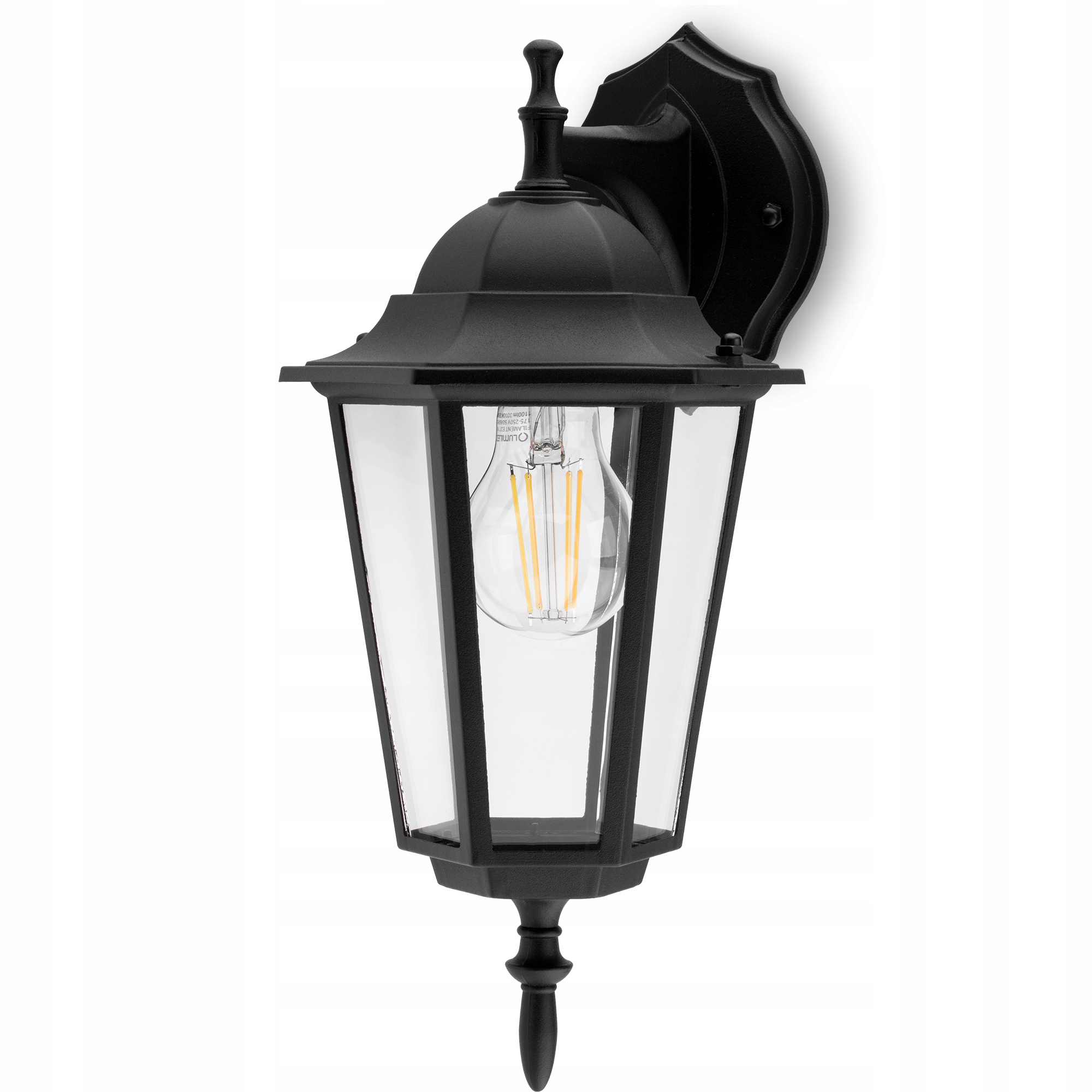 

Kinkiet Ogrodowy Lampa Latarnia E27 IP44 Czarna