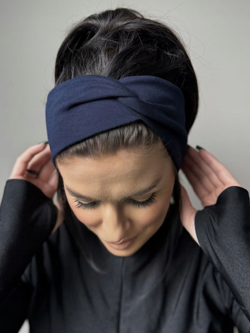 OPASKA DAMSKA NA GŁOWĘ USZY CIENKA LEKKA WYGODNA PRZEPLATANA BAWEŁNA KOLOR Kolor wielokolorowy