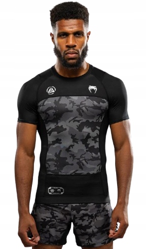 Venum x Polaris Rashguard Krátký rukáv Black/Storm Grey XL