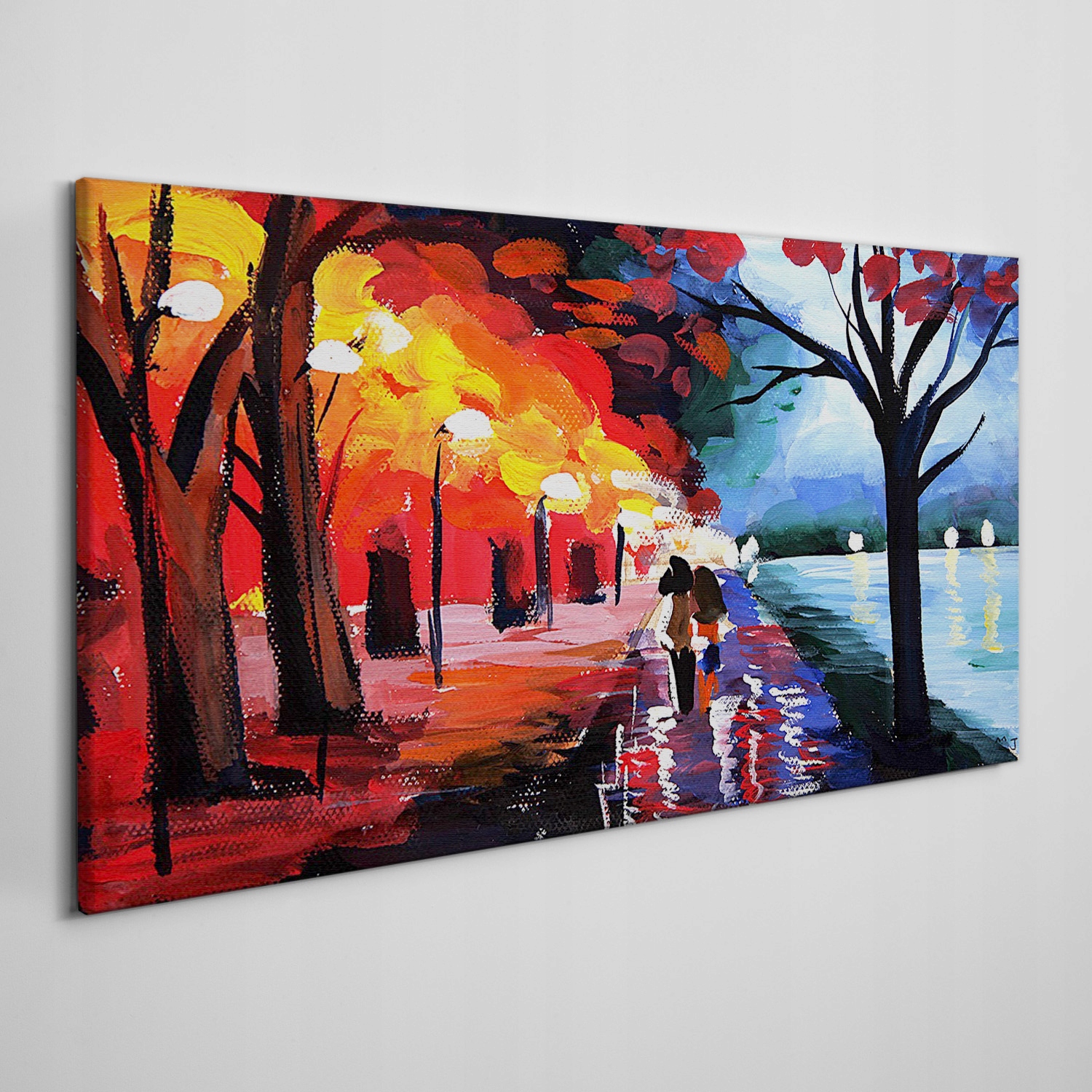 

Nowoczesny obraz na płótnie Park lampy 140x70 cm