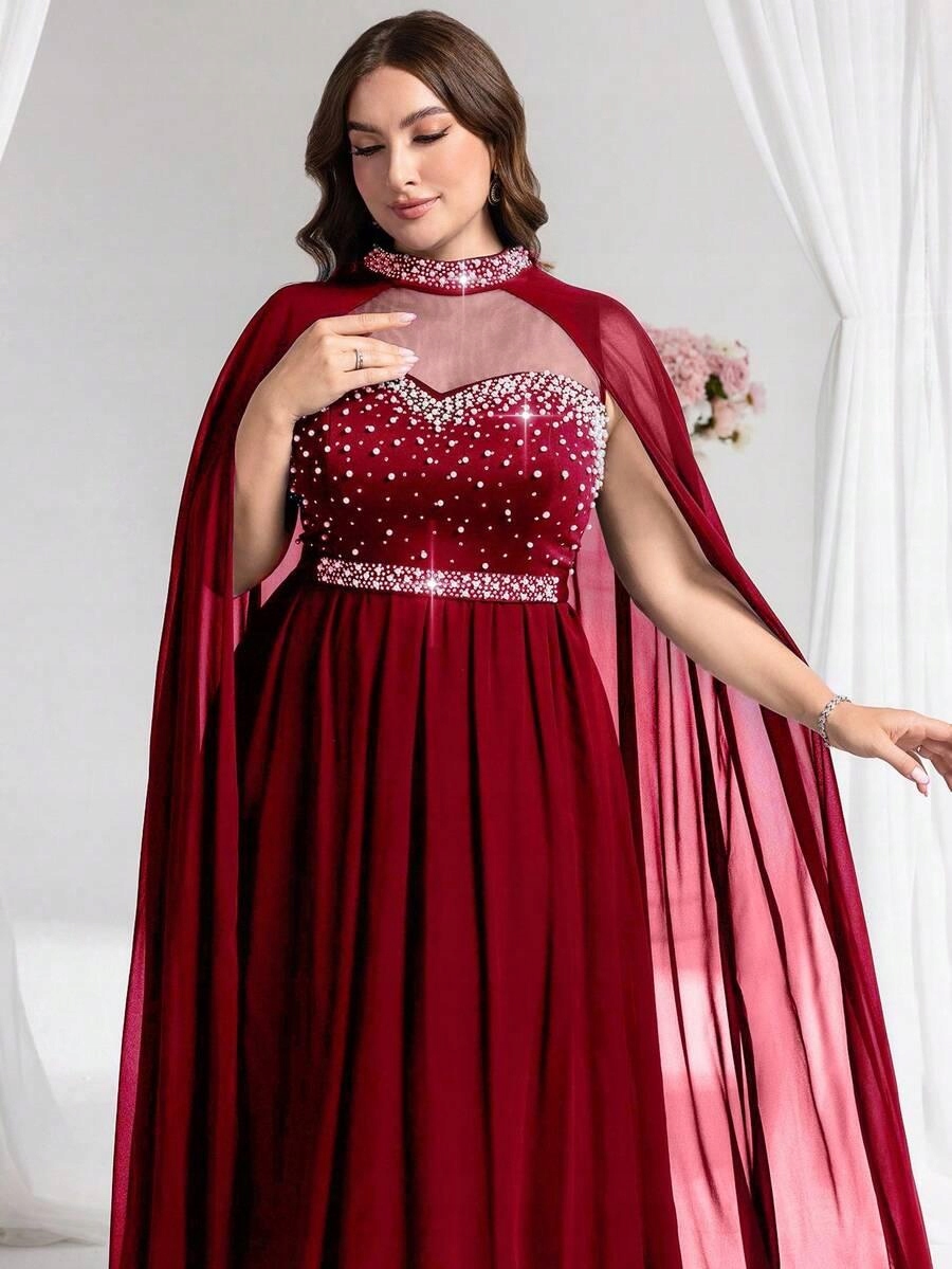 Shein Červená Maxi Šaty S06 iao 52