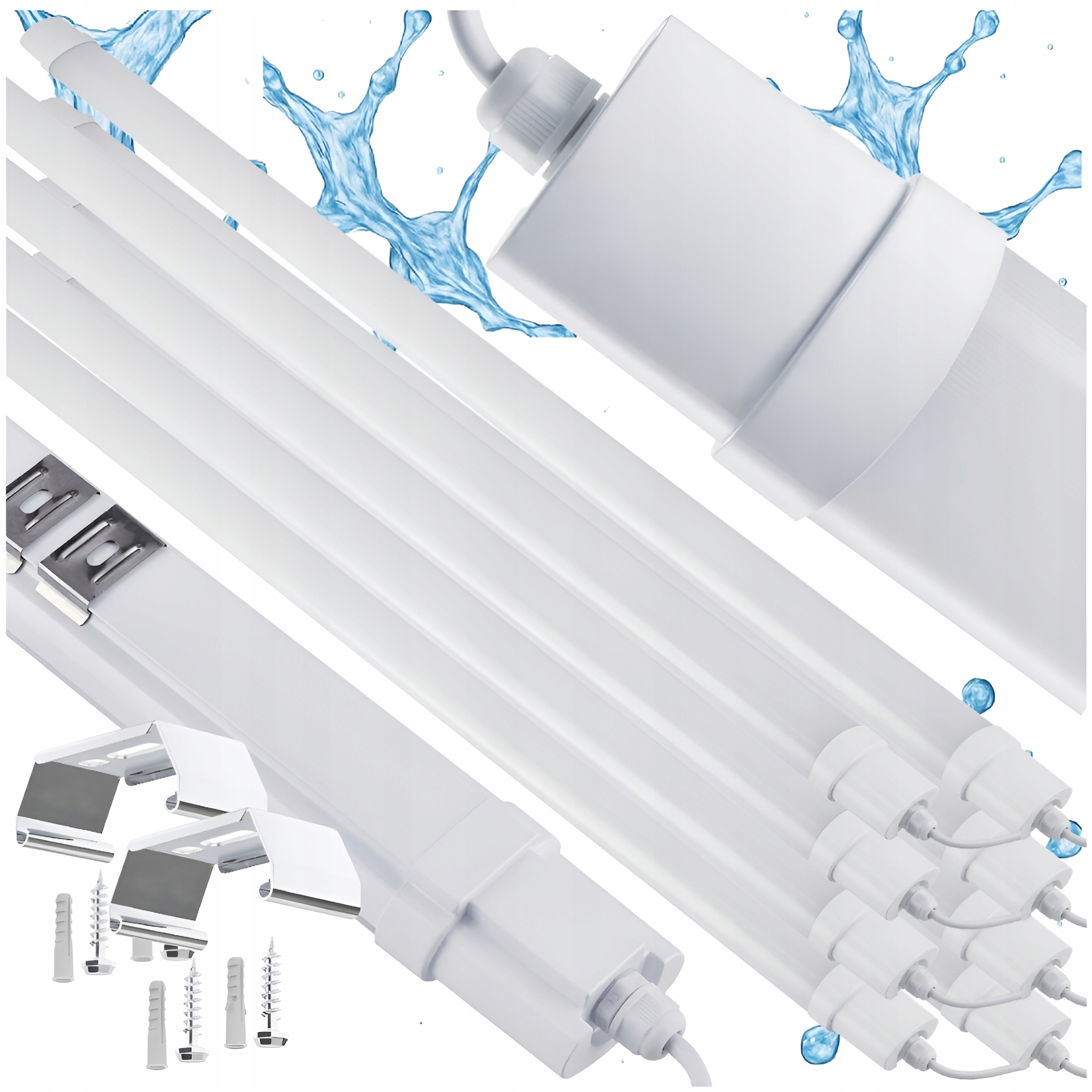 Led lampa osvetľovacia 120 cm 36 W 3000 lm hermetická na garáž, sada 8x