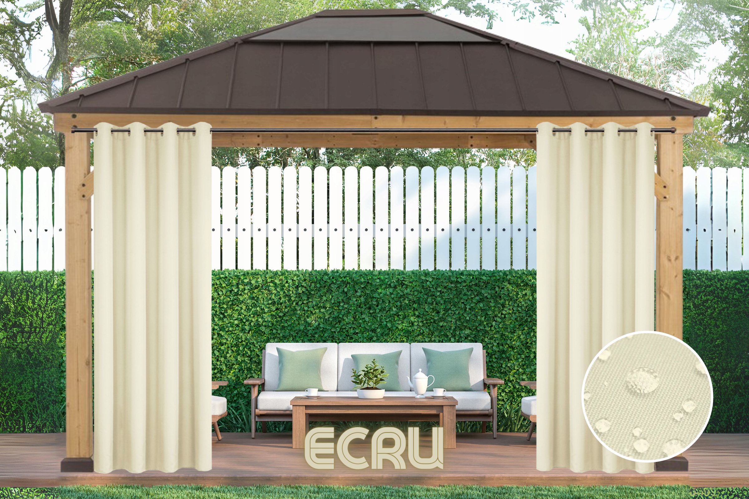 ZASŁONA WODOODPORNA 155x240 DO TARASU PERGOLI Producent inna