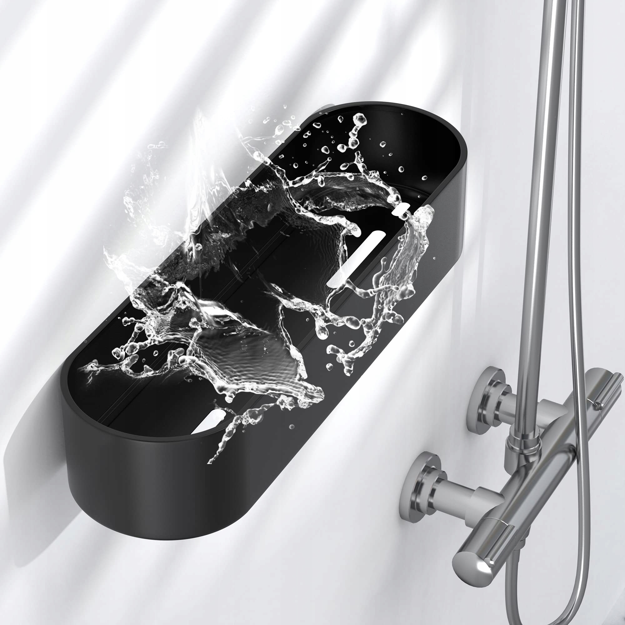 PÓŁKA ŁAZIENKOWA WISZĄCA POD PRYSZNIC LOFT 30CM Materiał wykonania metal