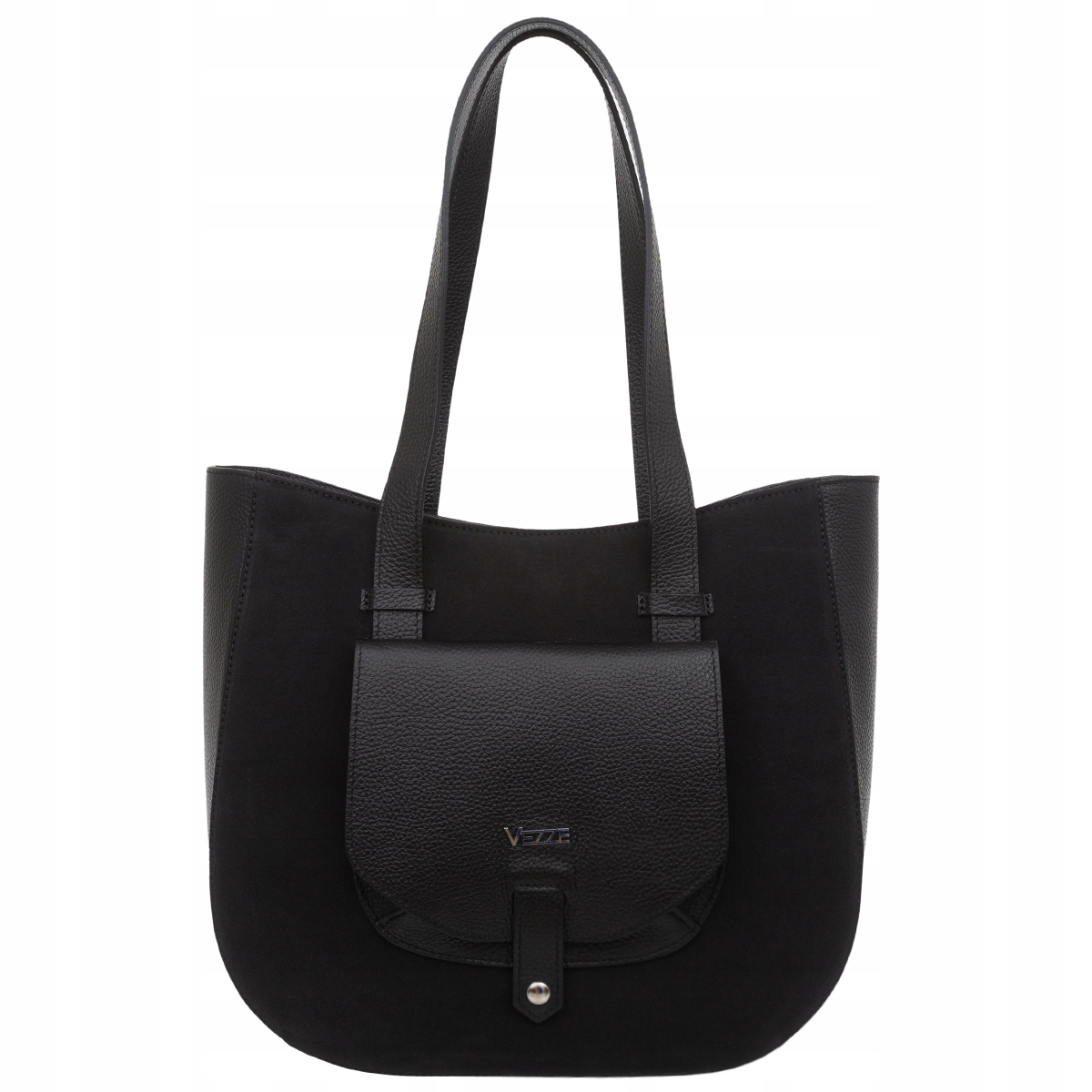 Semišová kabelka Vezze Copertina Černá