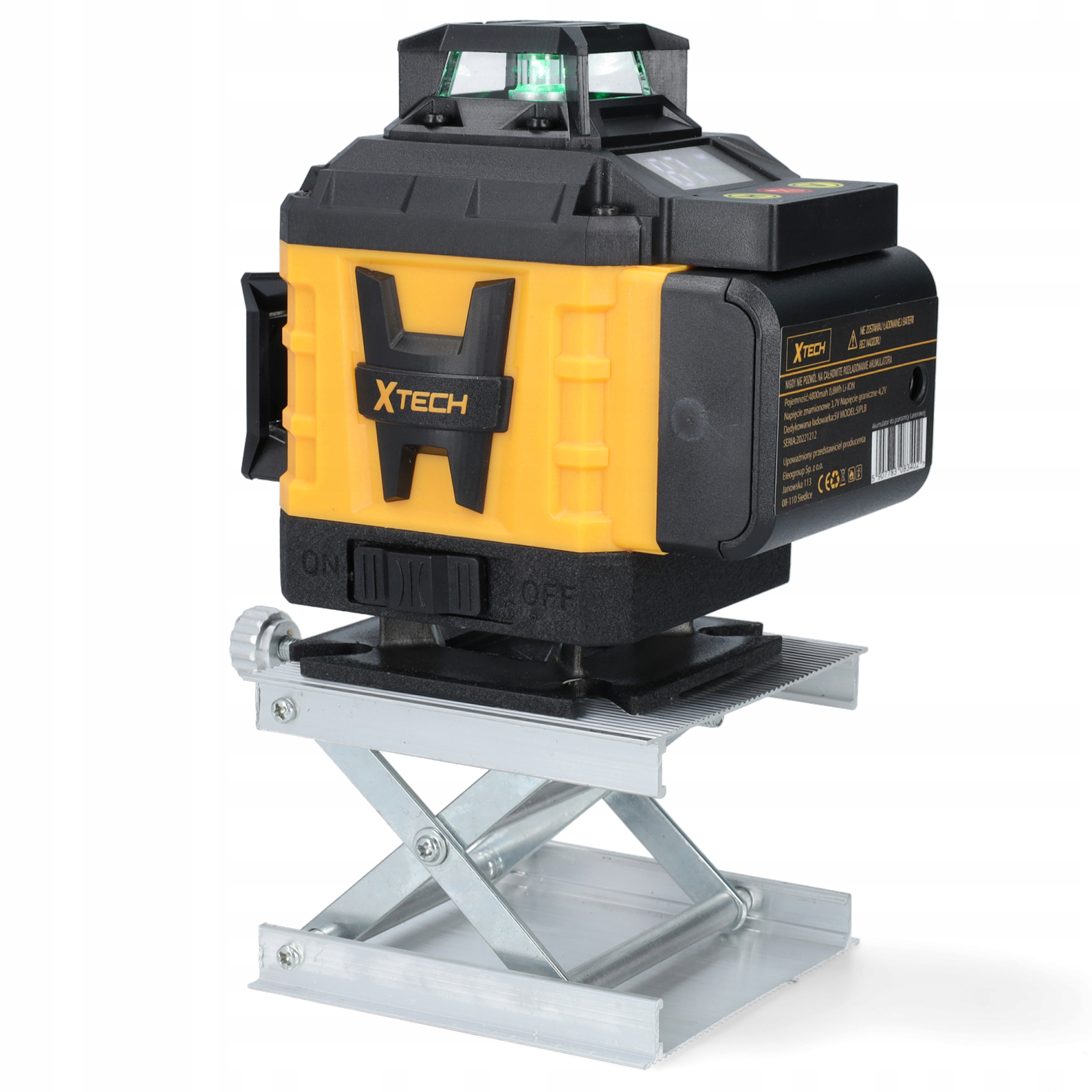 POZIOMICA LASEROWA XTECH 360° LASER KRZYŻOWY 4D Kolor lasera zielony