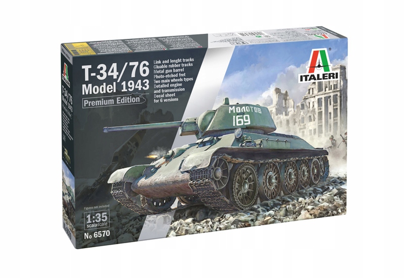 Italeri 6570 1/35 T-34/76 Model 1943 raná verze Premium Edition