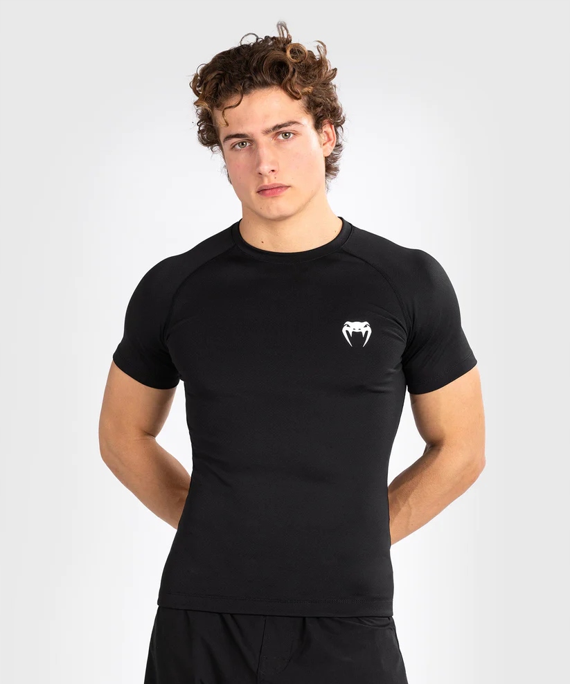 Venum Rashguard Krótki Rękaw Contender Short Sleeve Black/WHite M