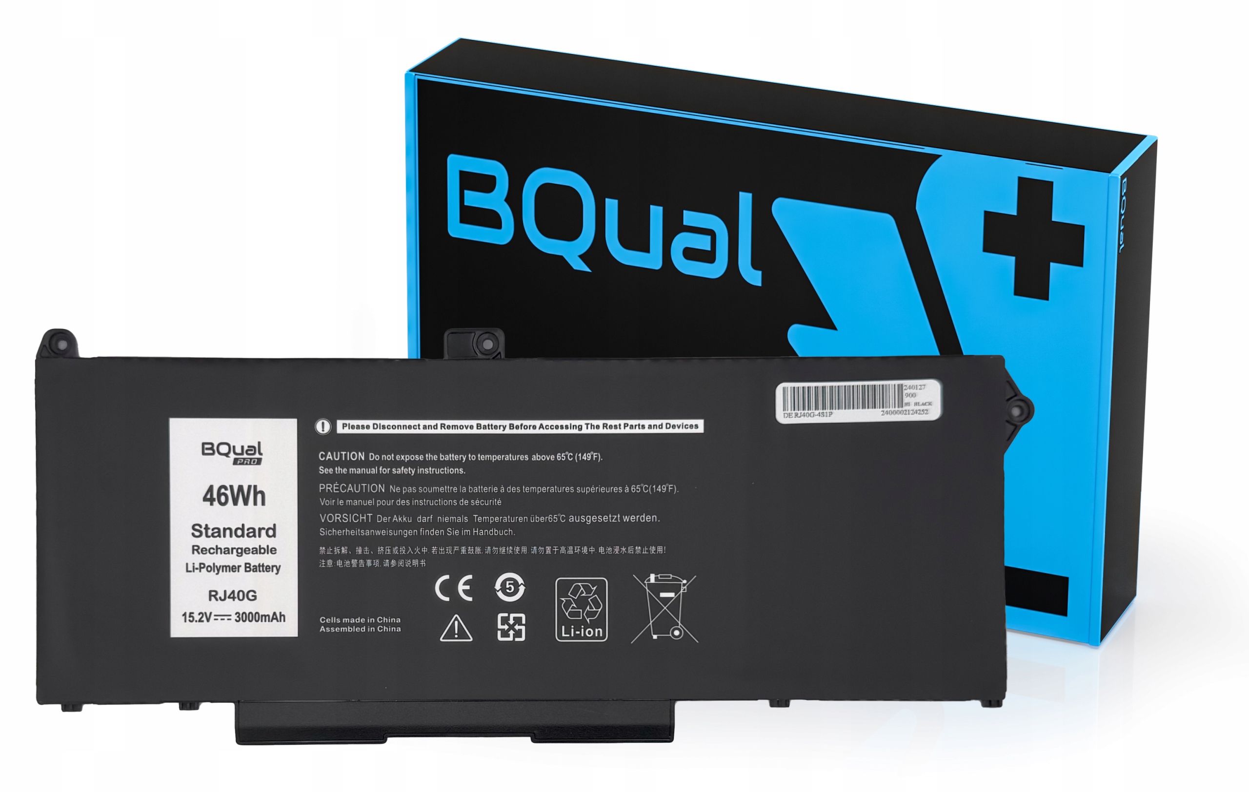Bateria BQual RJ40G Dell Latitude 5420 5520 Precision 3560 15.2V 46Wh