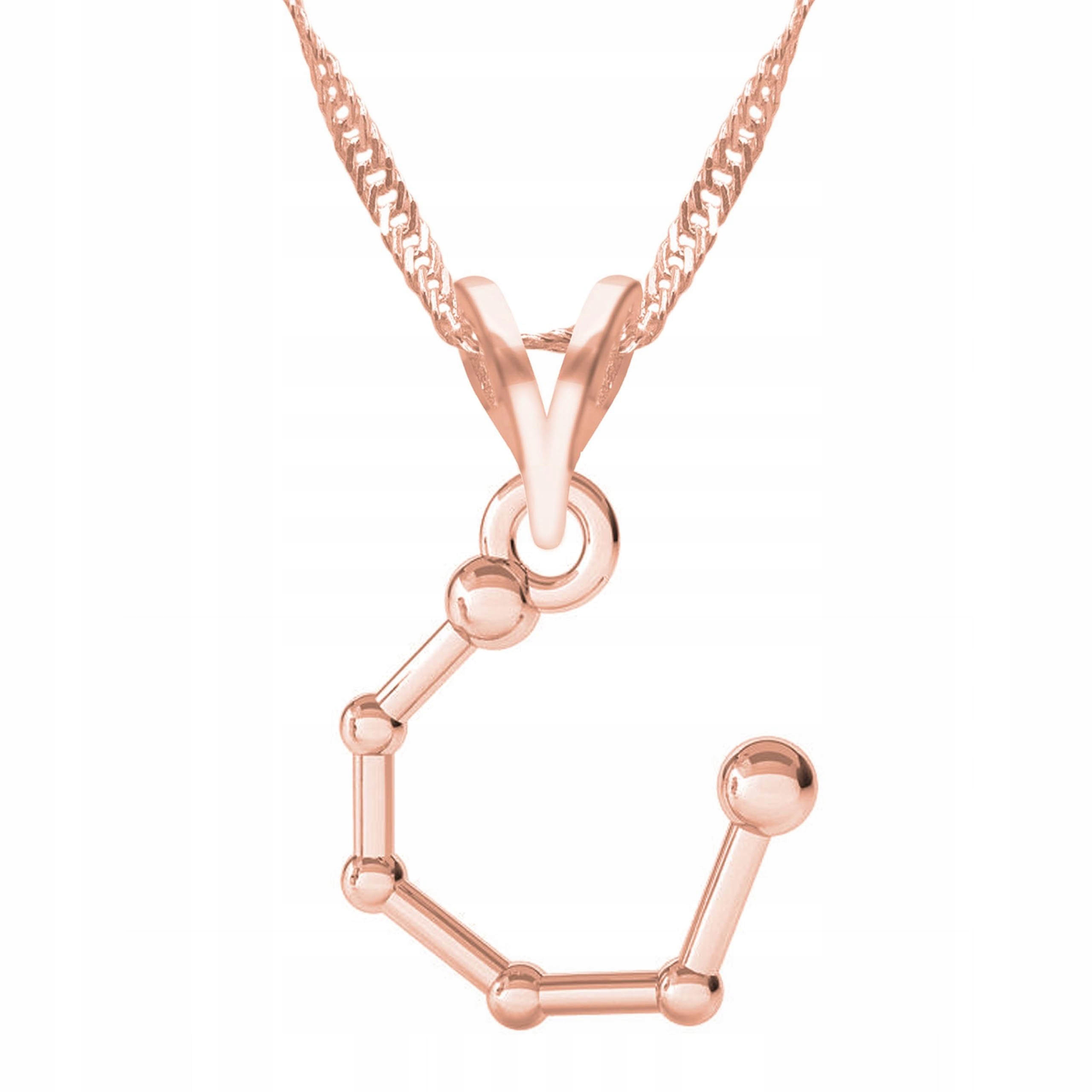 Pozlacený náhrdelník s souhvězdím Zodiacový souhvězdí Stříbro 925