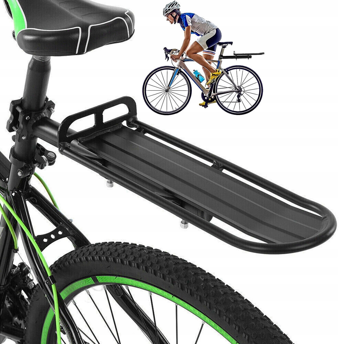 TYLNY BAGAŻNIK ROWEROWY ZE STOPU ALUMINIUM REGULOWANY BAGAŻNIK ROWEROWY MTB Marka Inna marka