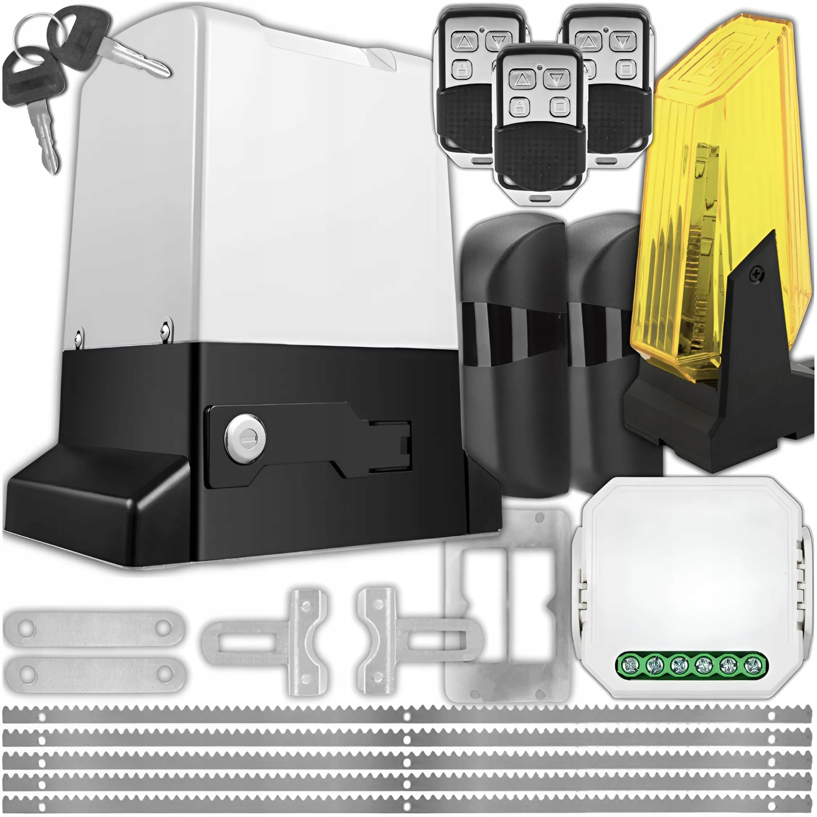 ZESTAW AUTOMAT DO BRAMY NAPĘD 600kg NA PILOTA 5x LISTWA 5 metrów LAMPA Stan opakowania oryginalne