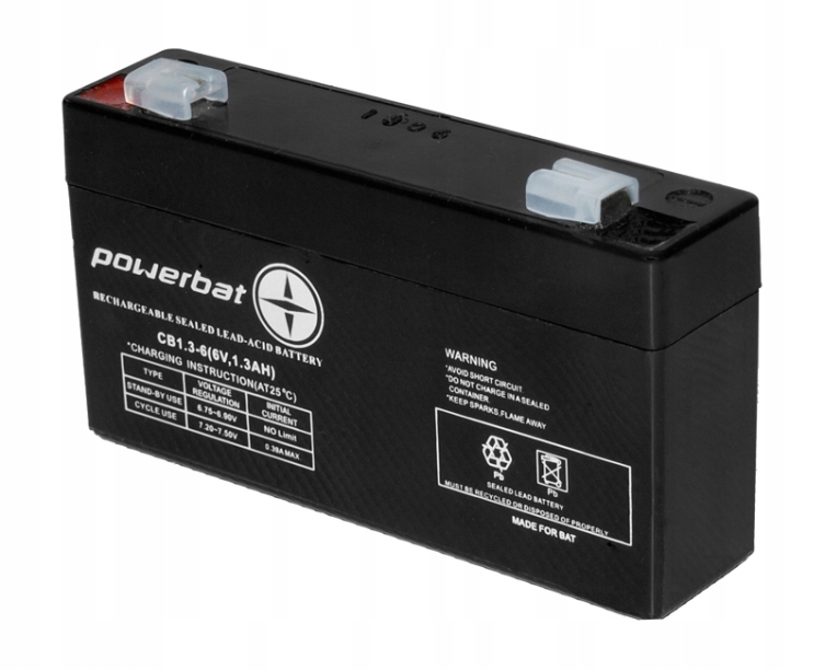 AKUMULATOR POWERBAT 6V 1,3 Ah CB 1.3-6 AGM