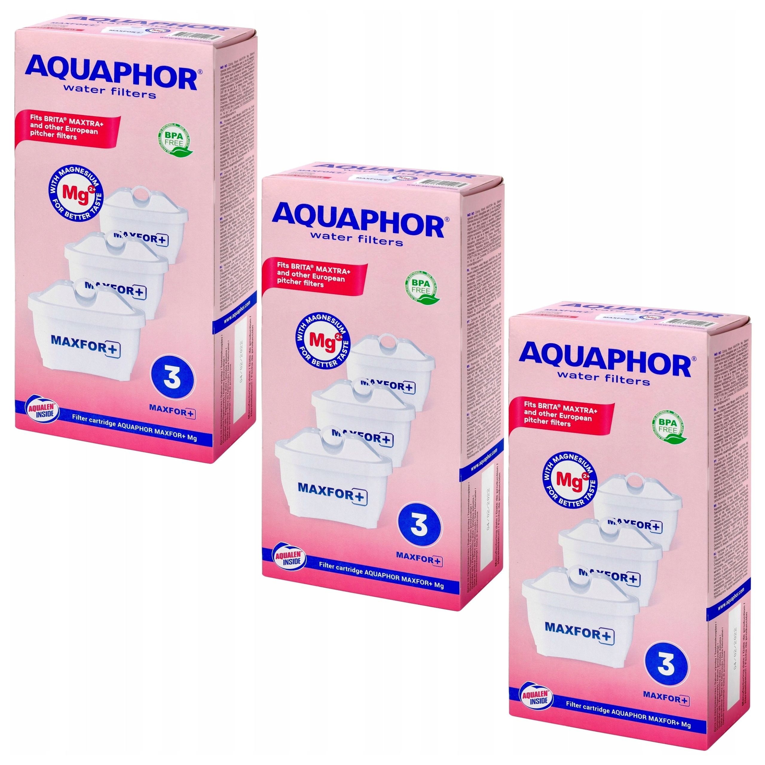 Vodní filtrační Filtrační Vložka pro konvici Aquaphor Maxfor+ Mg, sada 9 kusů