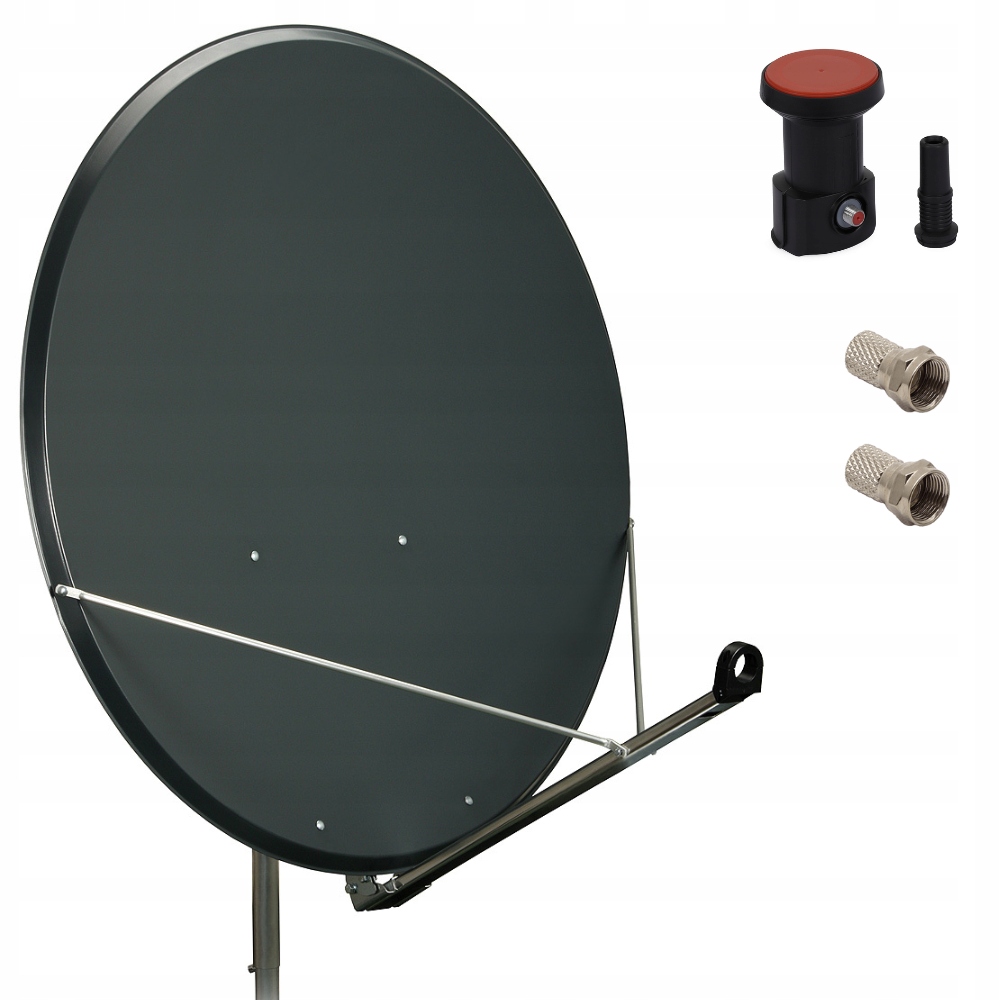 Antena satelitarna stalowa 100cm Famaval Trx-el 4K grafit konwerter Single