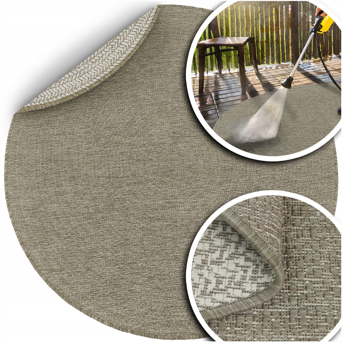 Koberec Kulatý Koberec Do Kuchyně Šňůrkový Venkovní Kuchyňský Lana 140x140