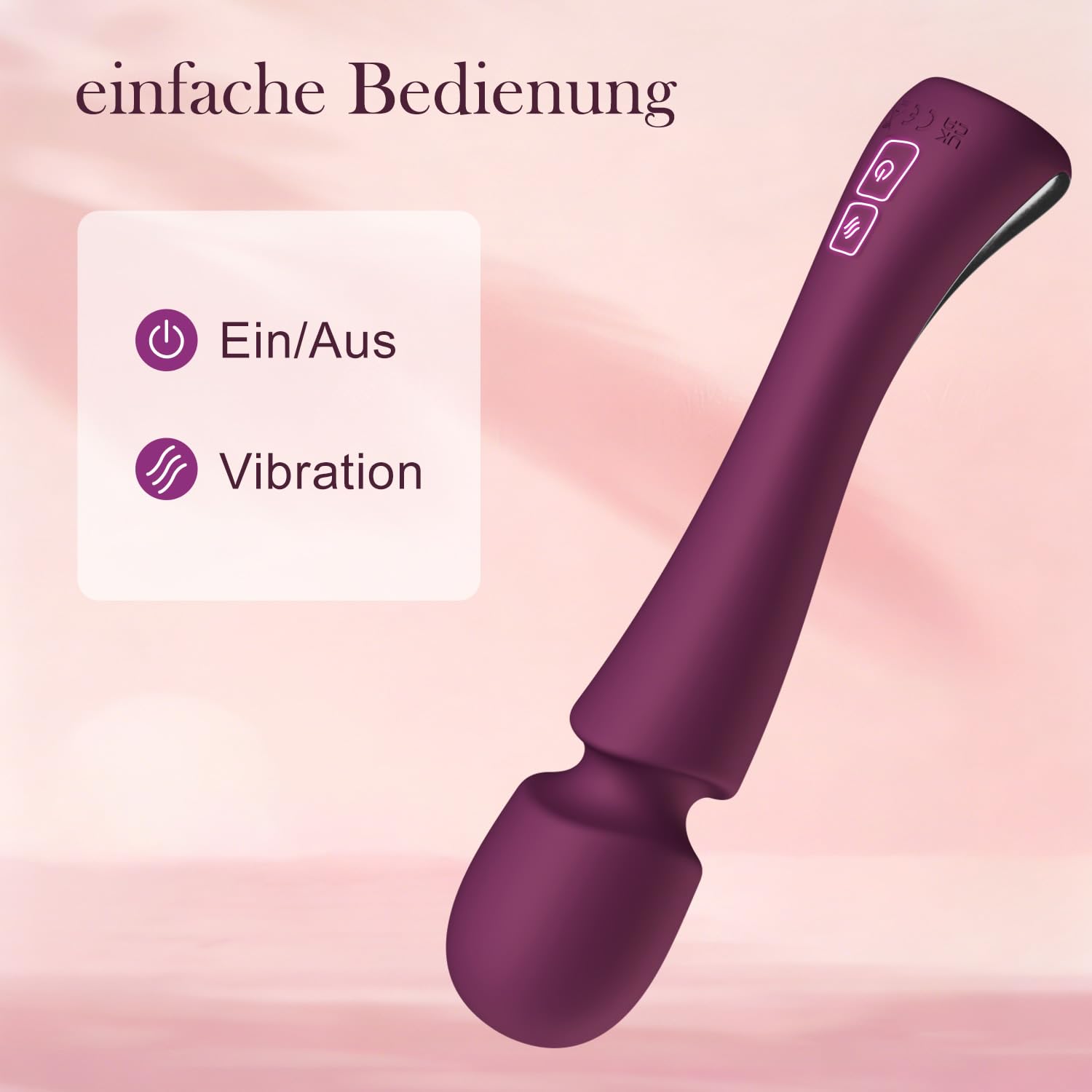 WAND Massager: Cichy Silikonowy Wibrator, 9 Trybów, Stymulacja G-Punktu — miniatura 9