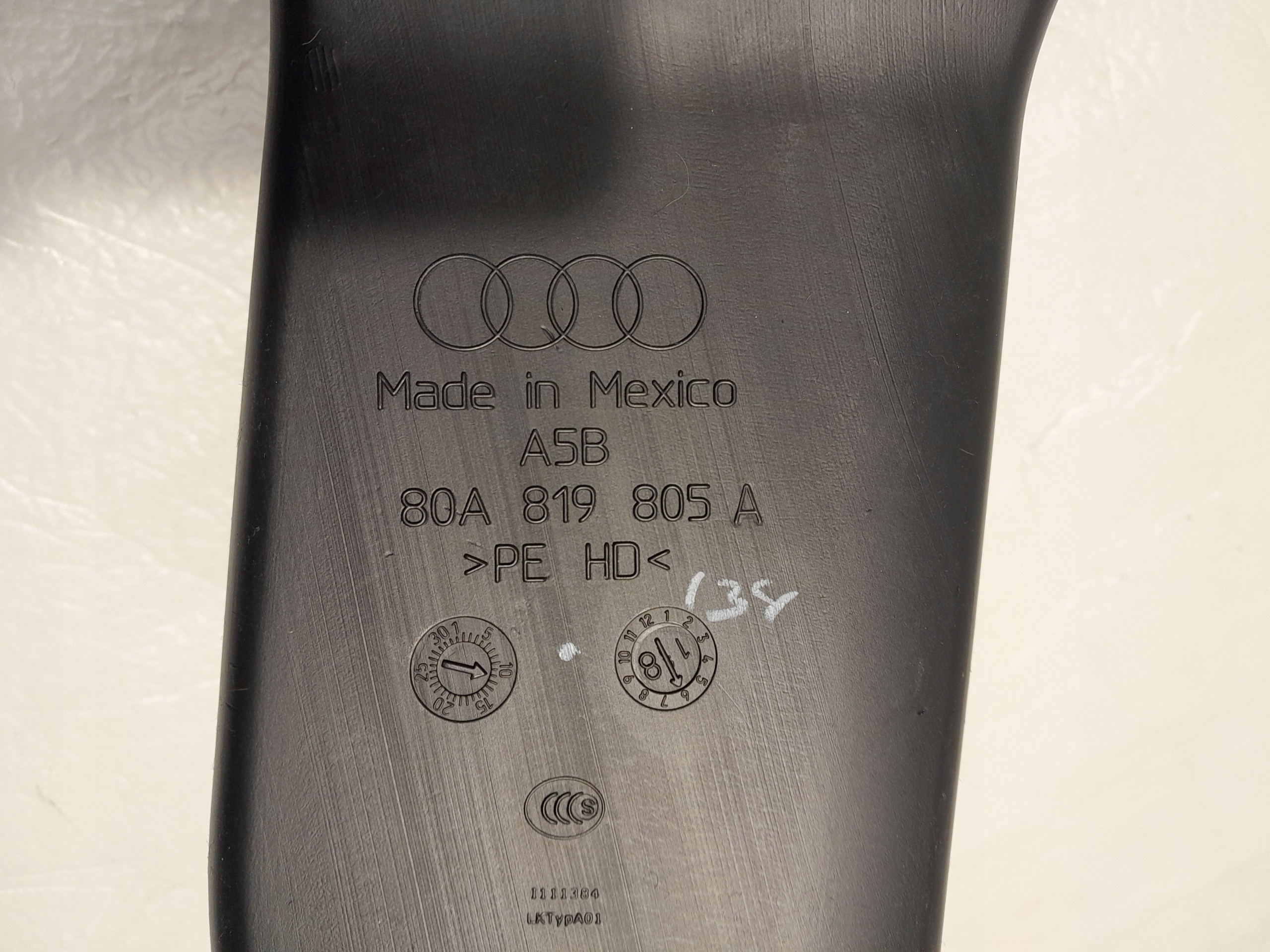 AUDI Q5 80A drain intake air left front 80A819805A
