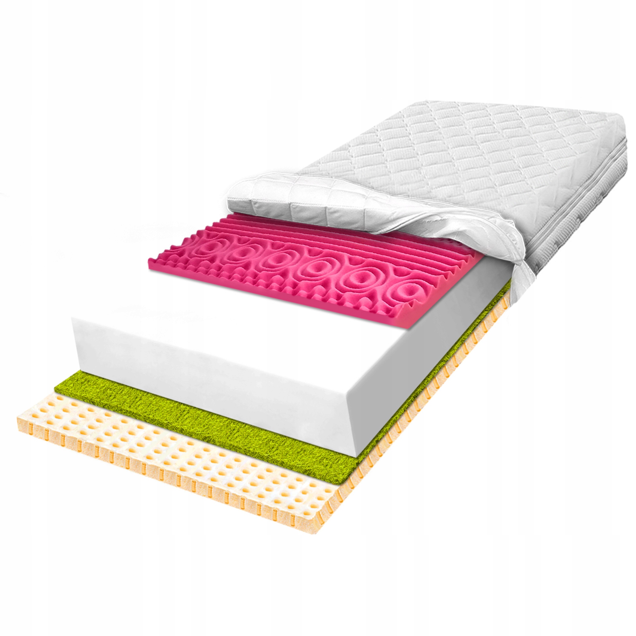 H2 Latexový matrac s penou 150x200 komfortný pre zdravie na štítnej žľaze 24 cm