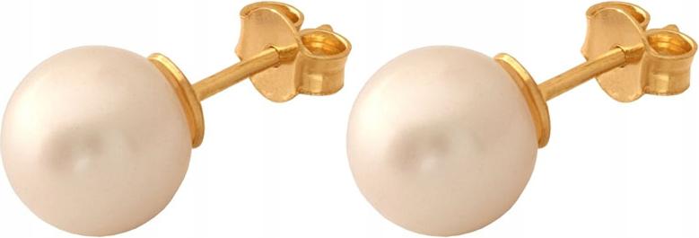 585 zlaté náušnice ze 14karátového zlata, perly, perličky na tyčinku, dámské tyčinky