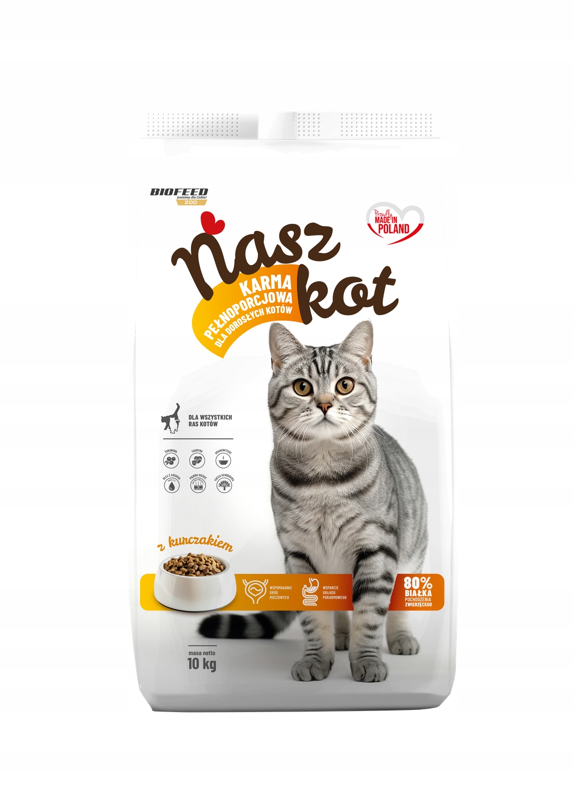 Levně Biofeed Naše Kočka – Krmivo Pro Kočky S Kuřecím Masem 10 Kg