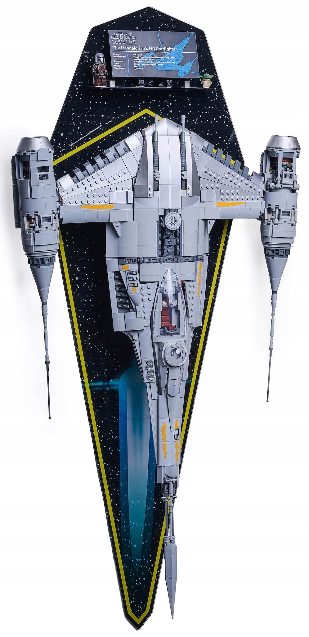 Vešiak na stenu Blacked Brick pre Lego 75442 Star Wars Stíhačka N-1