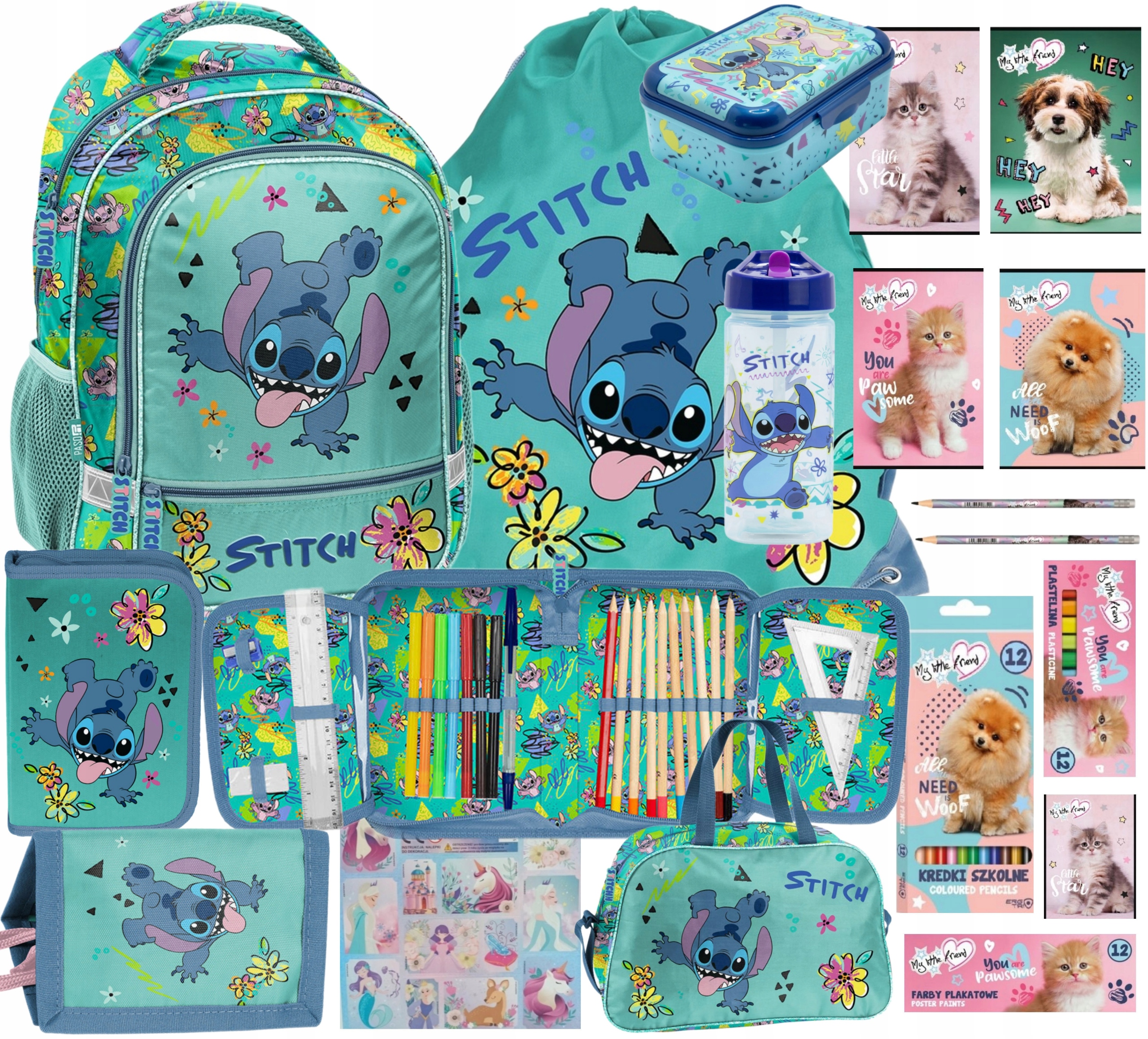 18el Plecak Szkolny Tornister Dla Dziewczynki Klasa 1-3 Lilo I Stitch Stich