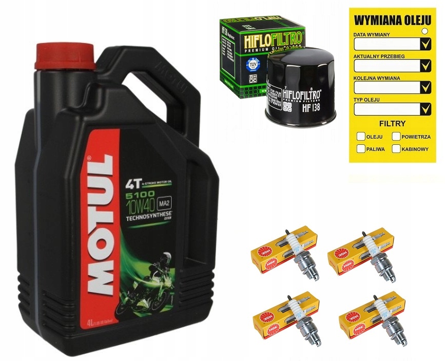 SUZUKI GSXR 750 96-07 OLEJ MOTUL FILTR ŚWIECE NGK