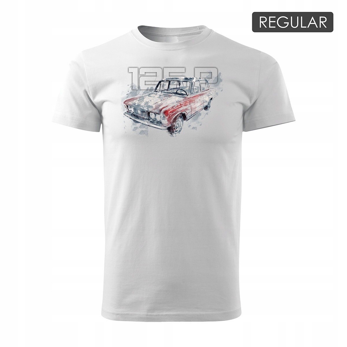 

Koszulka z samochodem duży Fiat 125p Fso Prl