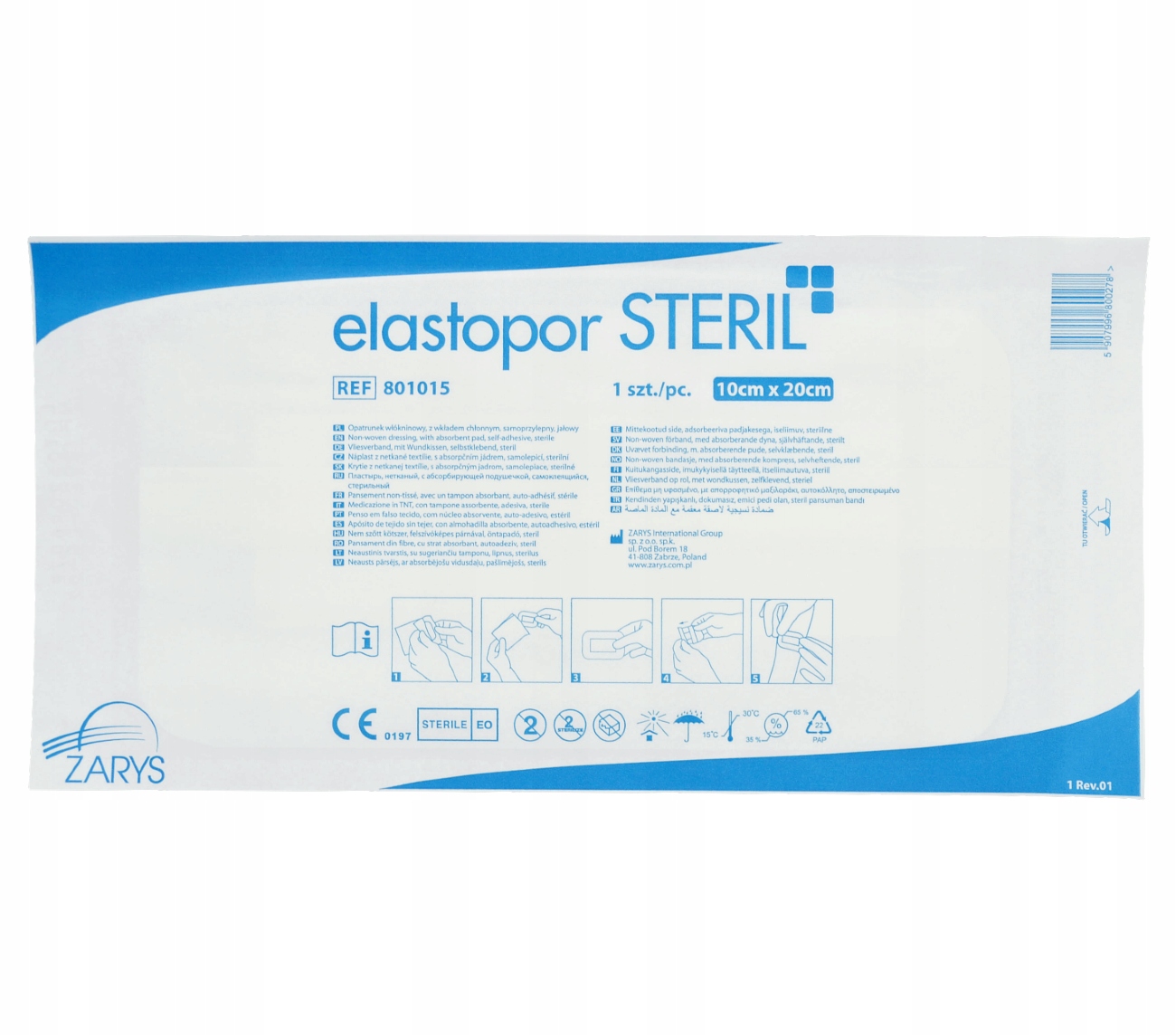 

Plaster Z Opatrunkiem 10x20 cm Opatrunek Jałowy x1