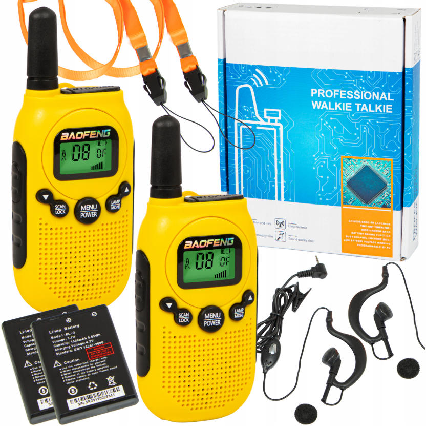 Krótkofalówka 2x Walkie Talkie Baofeng BF-T6 Pmr Duży Zasięg Dla Dzieci