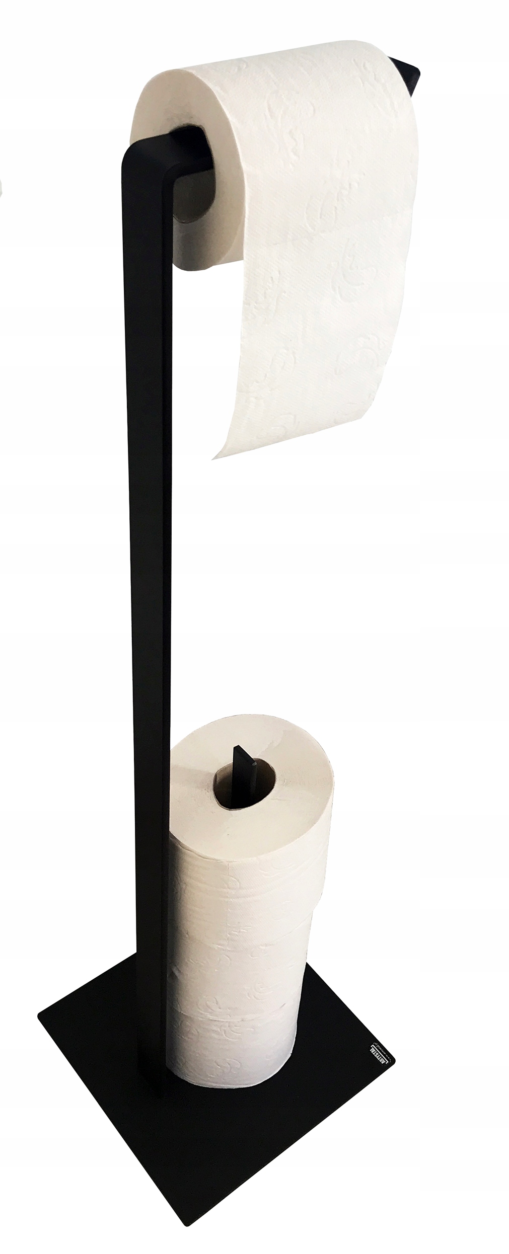 STOJAK NA PAPIER TOALETOWY + ZAPAS WIESZAK STOJĄCY METALOWY SOLIDNY CZARNY Marka Artystal
