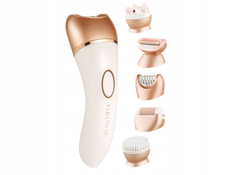 Depilator Beautifly Beauty Silk Akumulatorowy Pęsety 4 Nakładki Biała