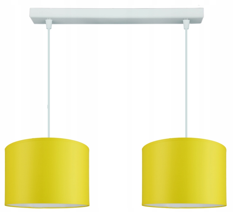 Závěsná stropní lampa lustr moderní stínidlo 20 cm sluneční žlutá Led