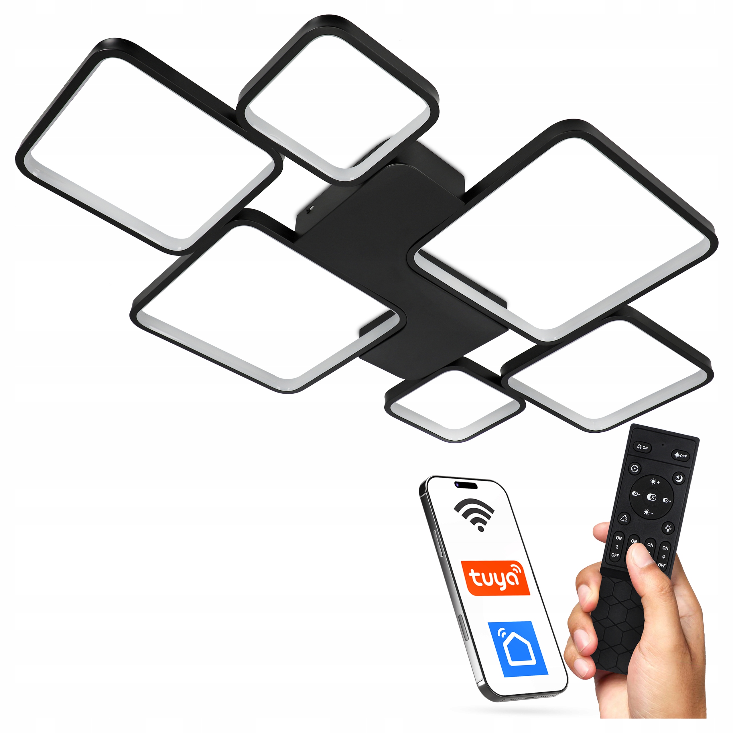 Lampa Sufitowa Led Plafon Natynkowy Tuya Aplikacja Na Telefon Pilot 116W