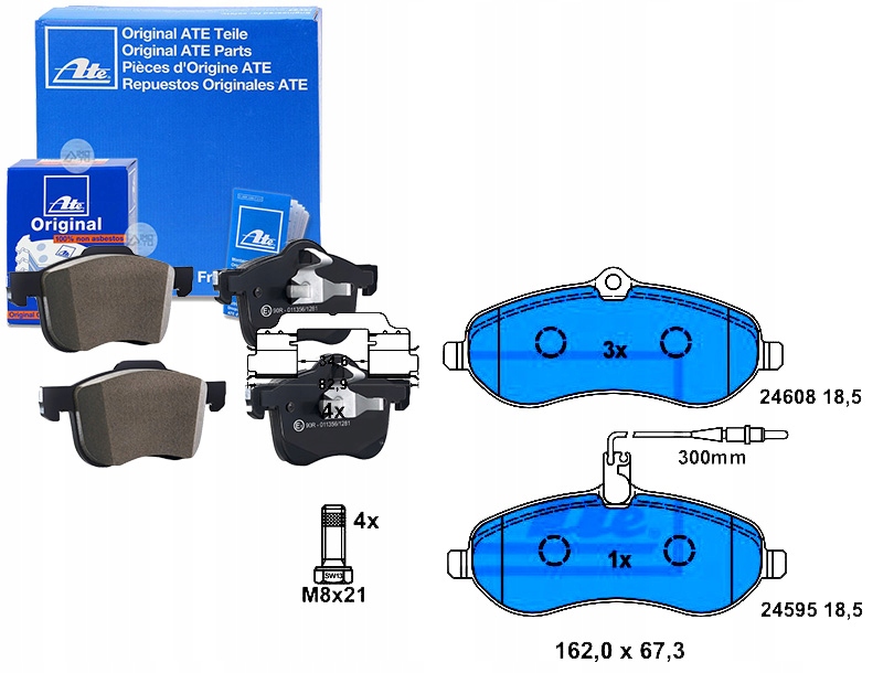 Brzdové Destičky Citroen Přední Jumpy 1,6-2,0 Hdi 0