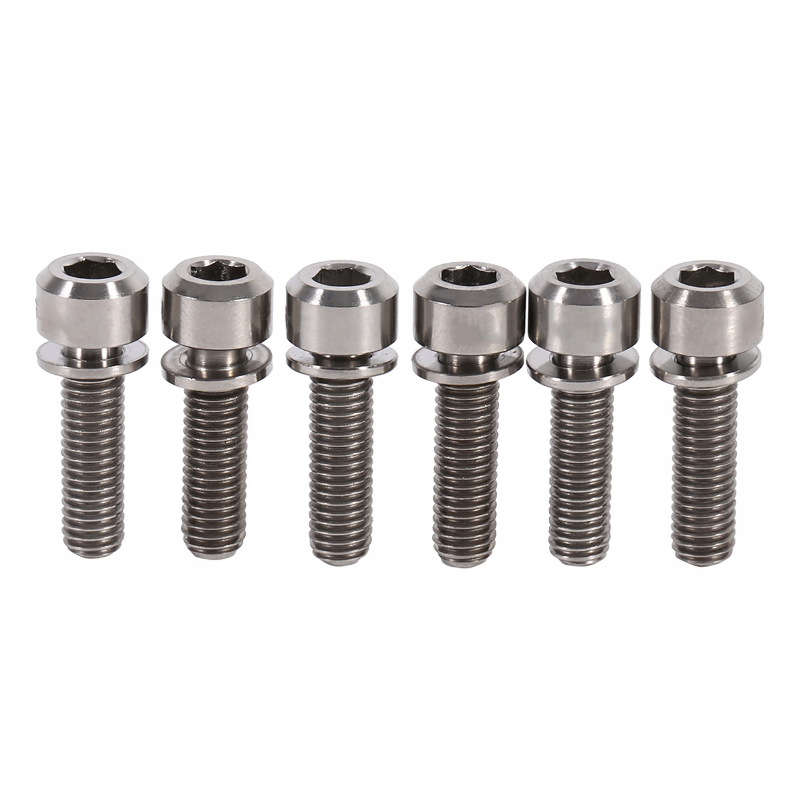 M5 X 18MM Tytanowe Śruby Wspornika Roweru Śruby Z Przekładką 6 Szt