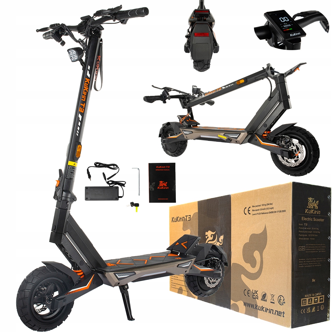 Nowy Kukirin G2 Brilliant Edition T3 1000W 15.6AH 45KM/H 10" Off road Pl