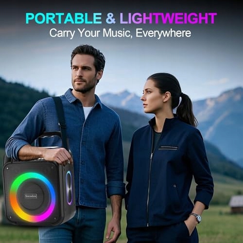KARAOKE MASZYNA Bluetooth Głośnik 30W Mikrofony RGB Imprezowy — miniatura 7