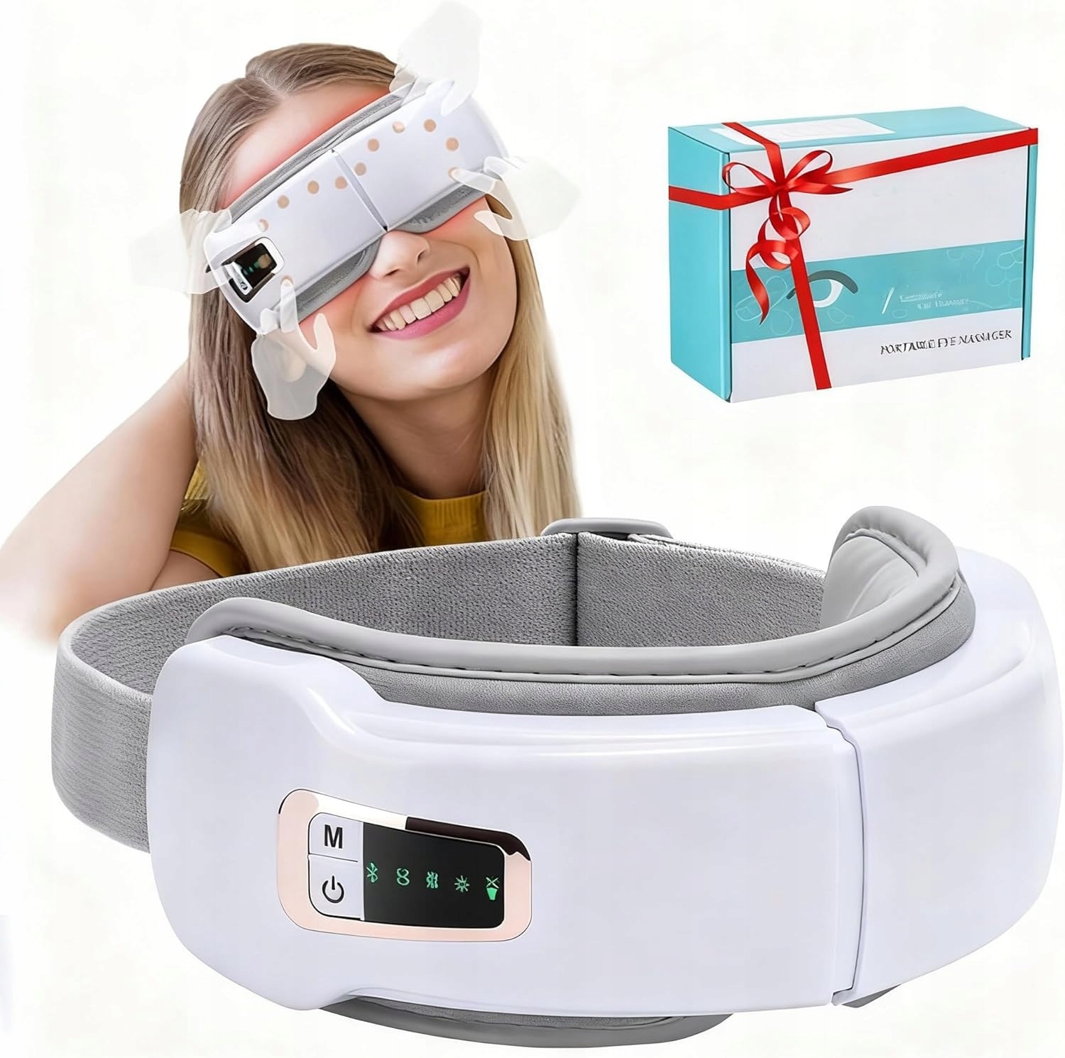 Masażer Oczu Bezprzewodowy Wibracyjny 3 Poziomy Temperatury Usb