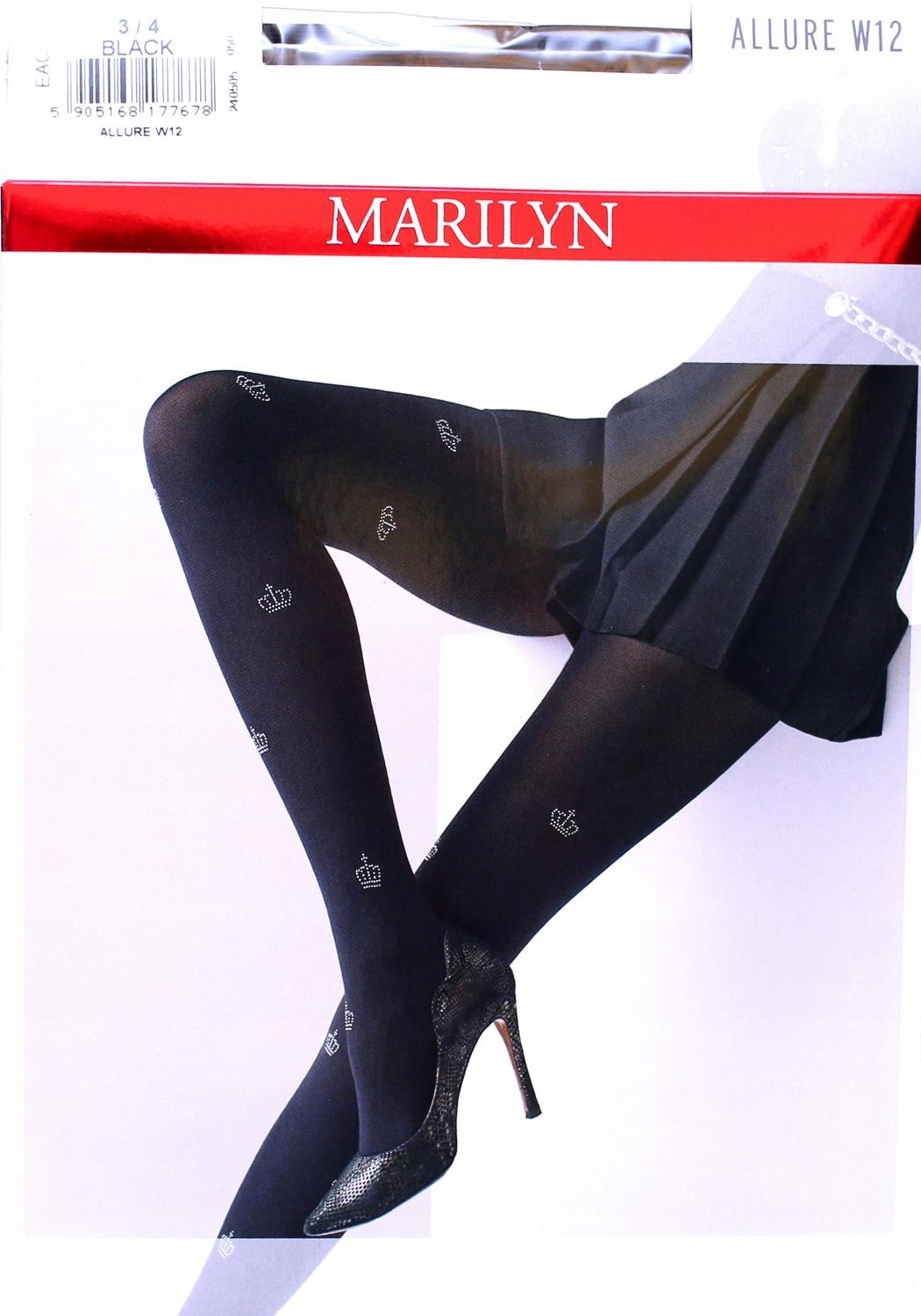 

Marilyn Allure W12 R1/2 rajstopy błyszczące korony