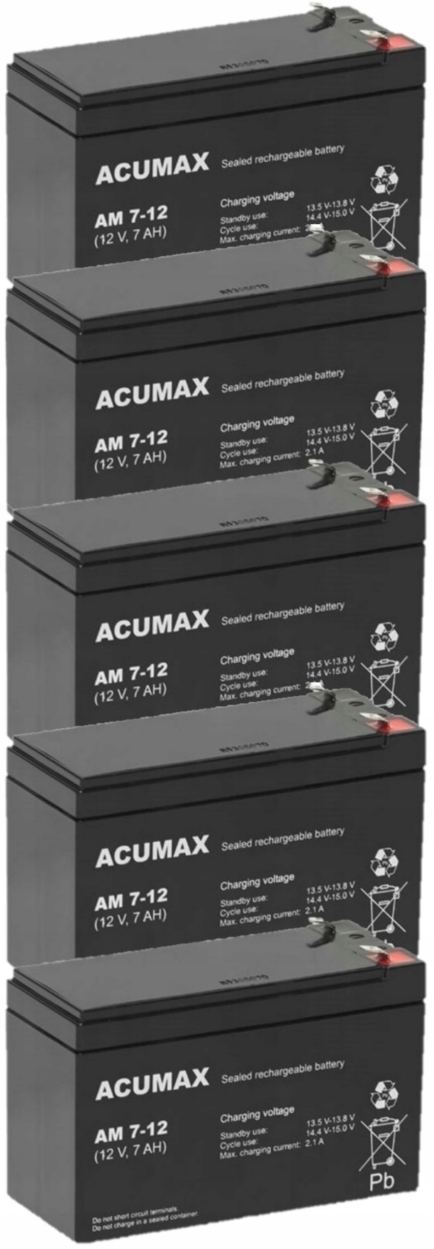TBC5 BATERIE ZESTAW AKUMULATORÓW DO UPS APC EATON POWERWALKER 5x AM 7-12