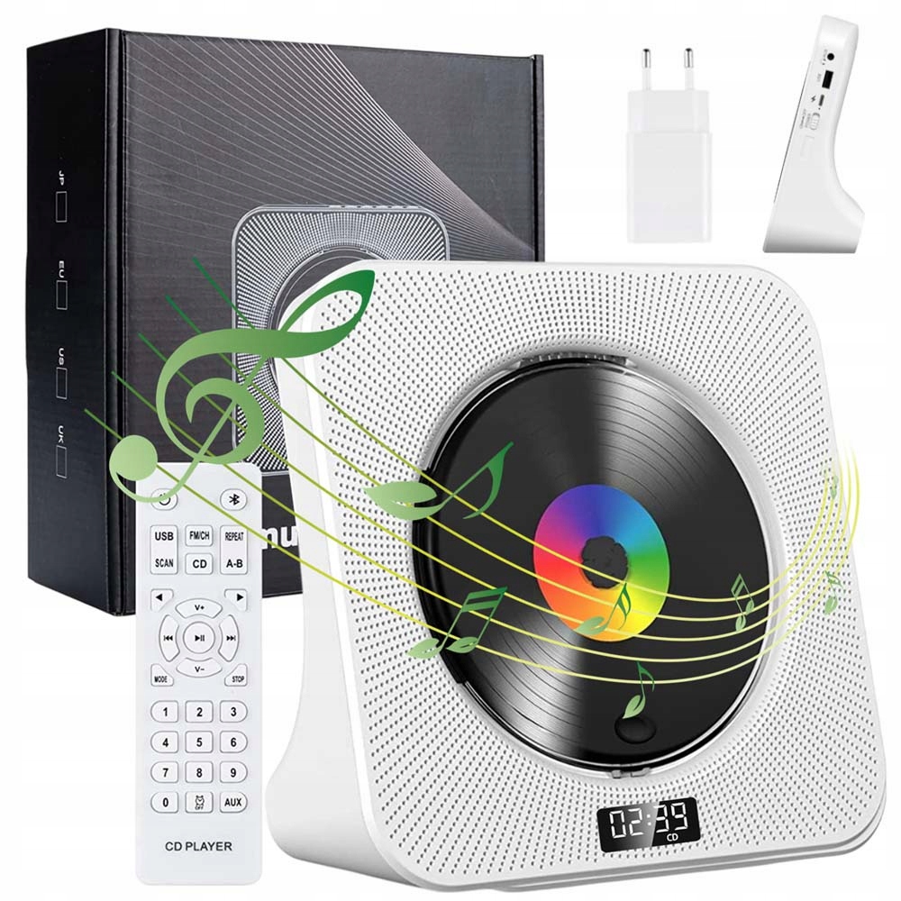 Přenosný CD Přehrávač, Reproduktor Podporuje BLUETOOTH/FM/MP3/AUX Dálkové Ovládání